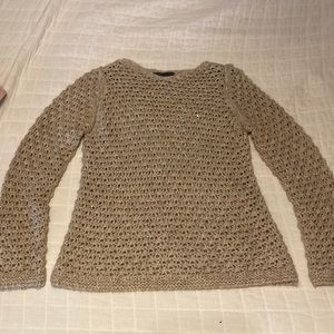 Tan sweater with a little bit of sequence